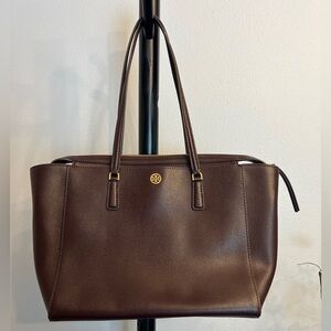 Tory Burch Burgundy Leather Emerson Tote